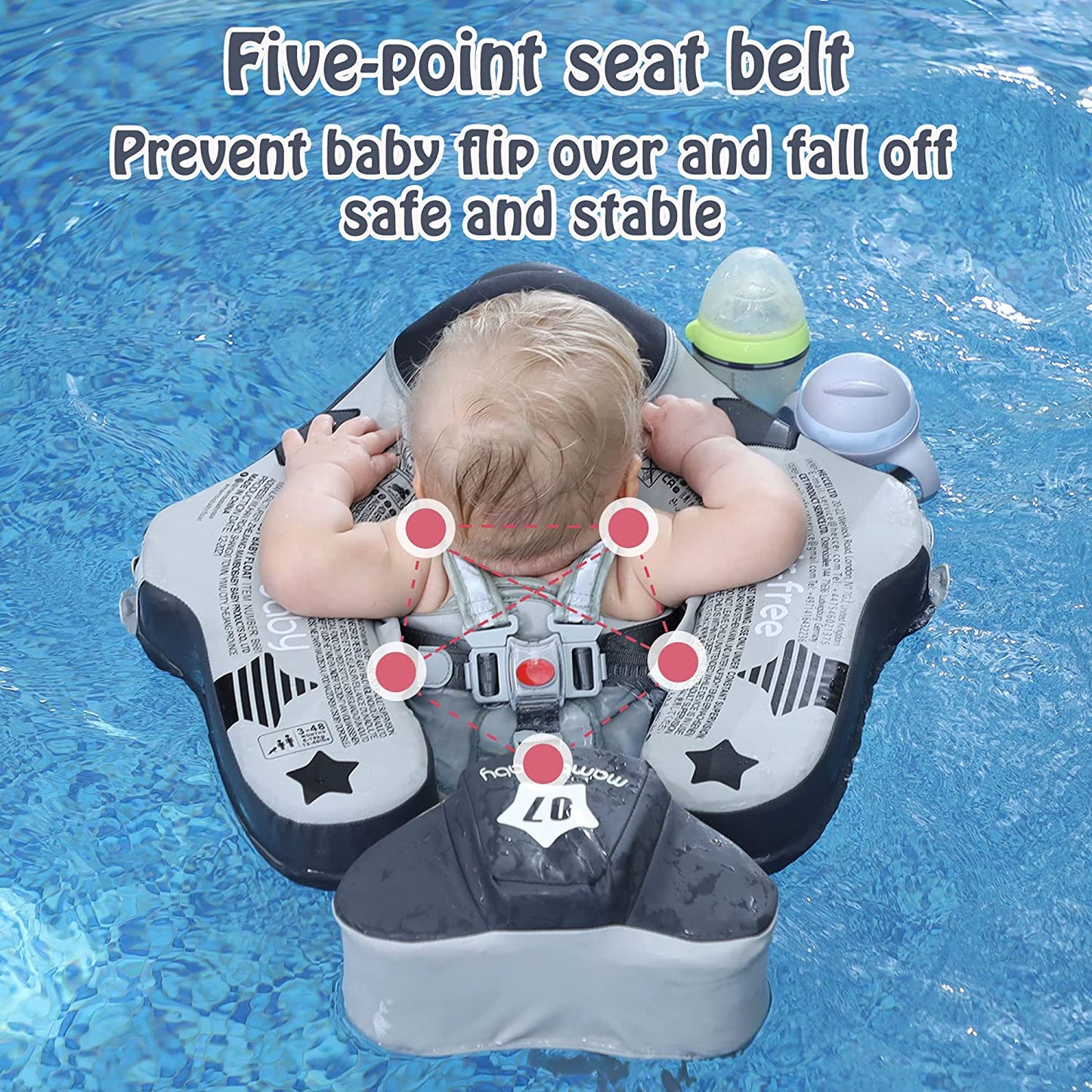 Mambobaby™ Bouée pour Bébé avec Parasol - Variante Avion