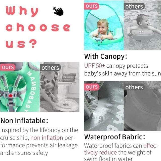 MamboBaby™ Nouveau Flotteur de Natation Narval pour enfants de 3 à 24 mois