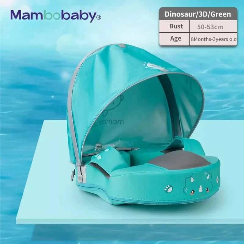 MamboBaby™ Bouée de Natation Taille pour Nourrisson/Tout-Petit avec Canopée – Pour 8 à 48 Mois