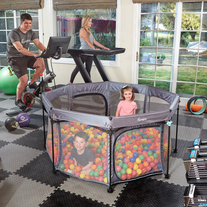 Parc de jeu portable 69" PlayPod pour bébés et tout-petits [Dôme inclus]