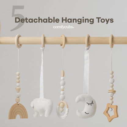 Arche d’éveil bébé en bois naturel
