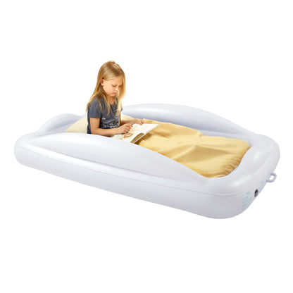 Lit de voyage gonflable pour tout-petit avec pare-chocs de sécurité