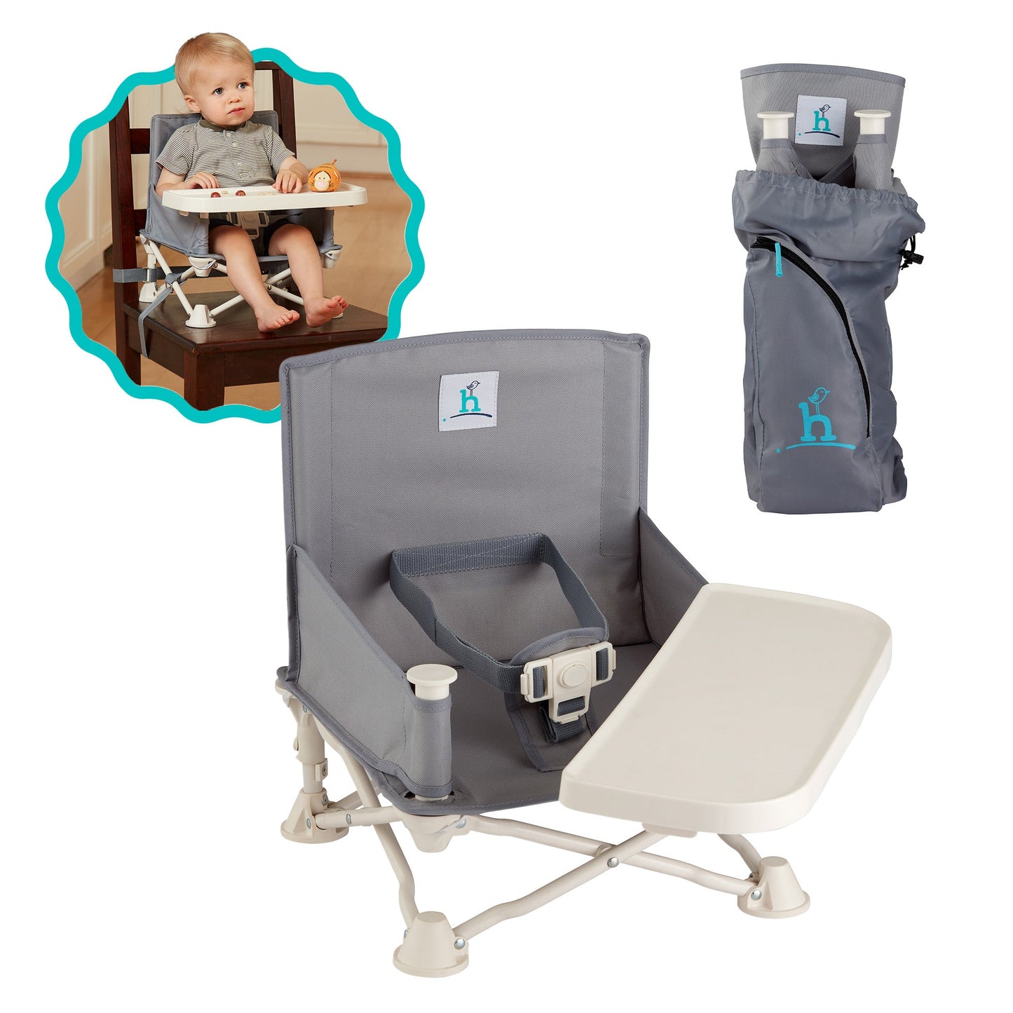 Siège rehausseur de voyage portable pour bébé
