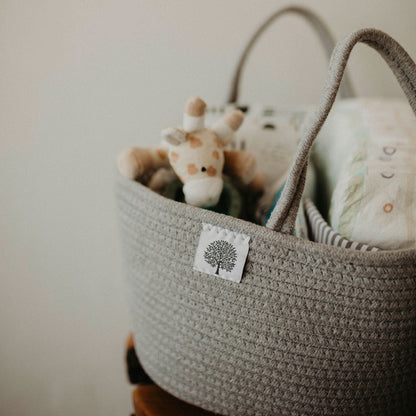 Panier à couches en corde – Organisateur de table à langer