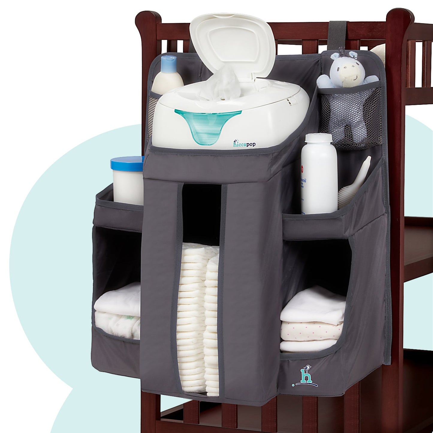 Organisateur pour chambre de bébé et panier à couches