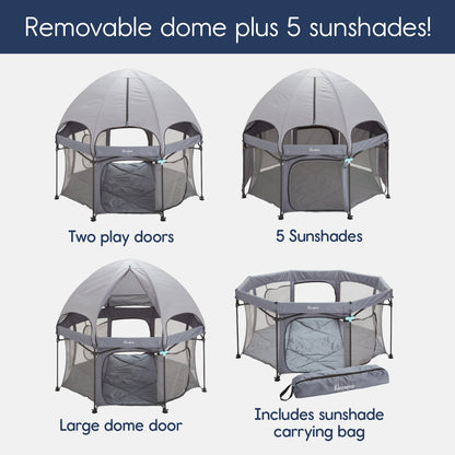 Parc de jeu portable 69" PlayPod pour bébés et tout-petits [Dôme inclus]