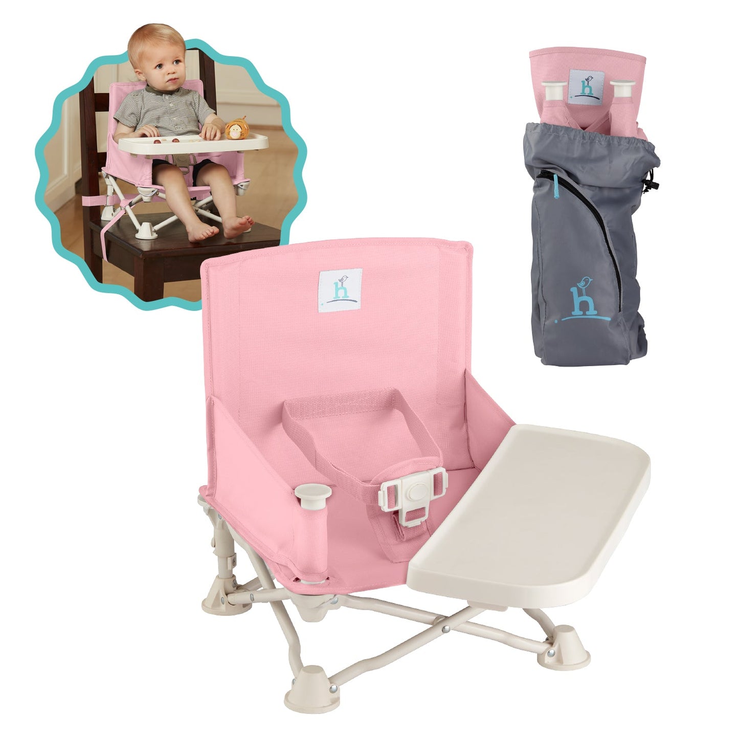 Siège rehausseur de voyage portable pour bébé