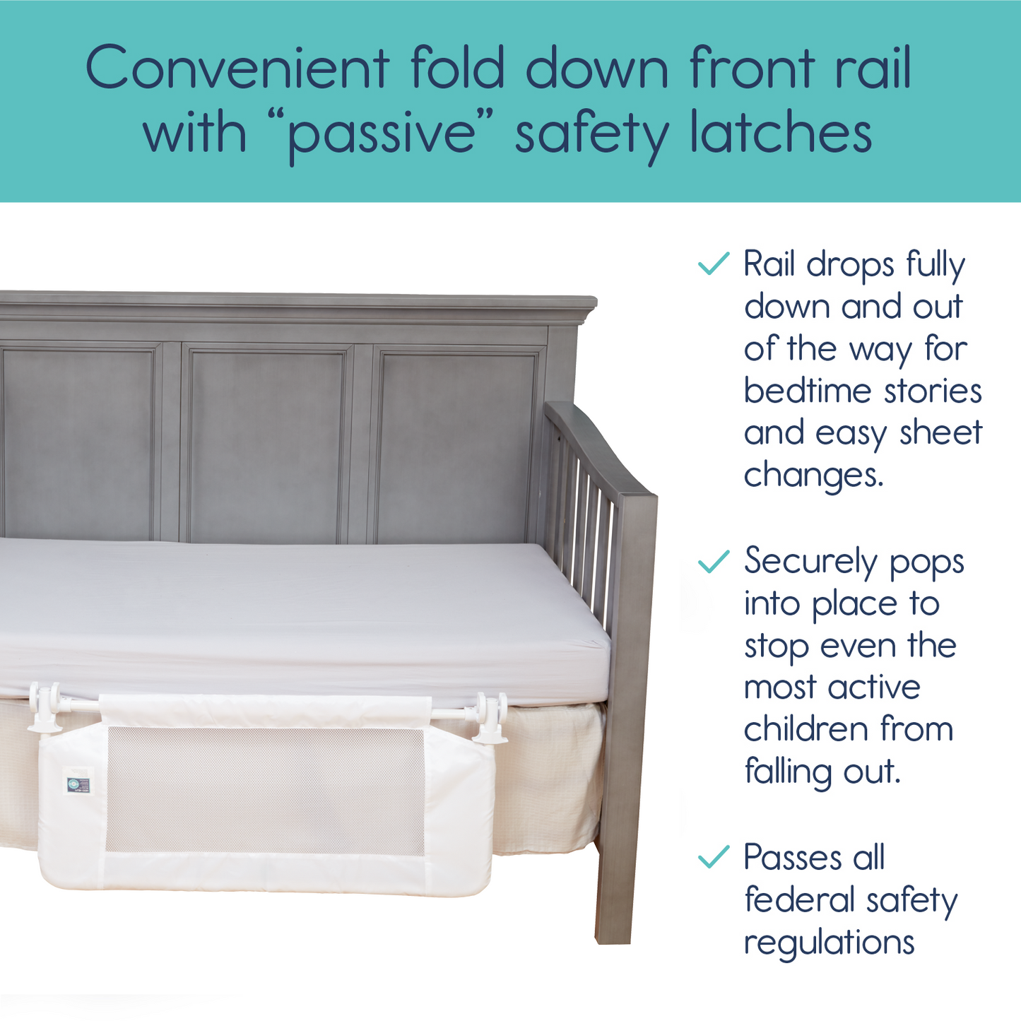 Barrière de Lit Convertible pour Tout-Petits