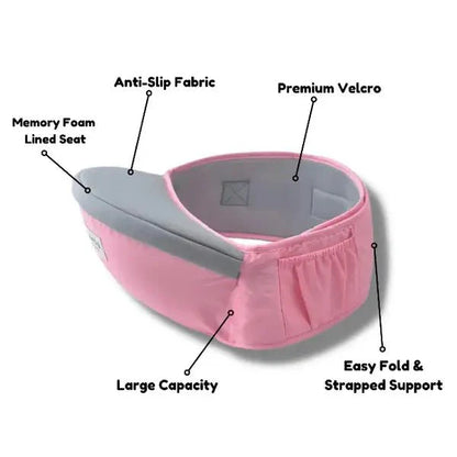 Porte-bébé avec siège de hanche et sangle d'épaule pour les 0-36 mois