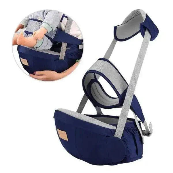 Porte-bébé avec siège de hanche et sangle d'épaule pour les 0-36 mois