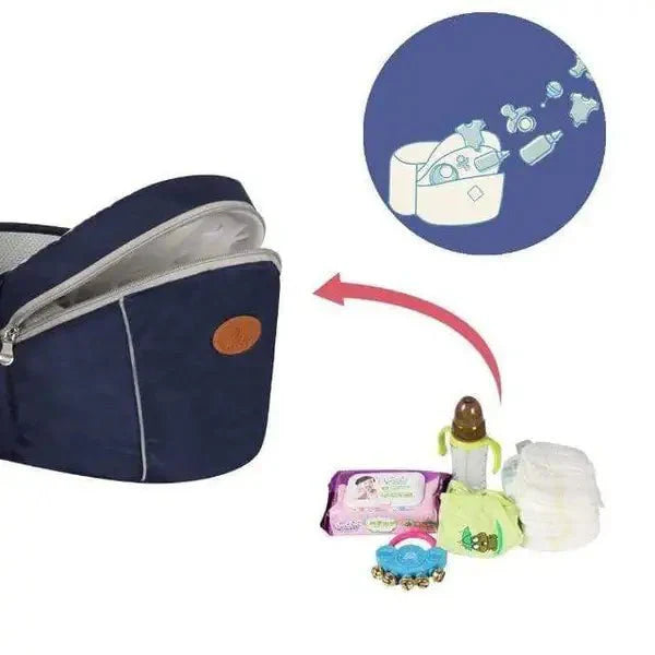 Porte-bébé avec siège de hanche et sangle d'épaule pour les 0-36 mois