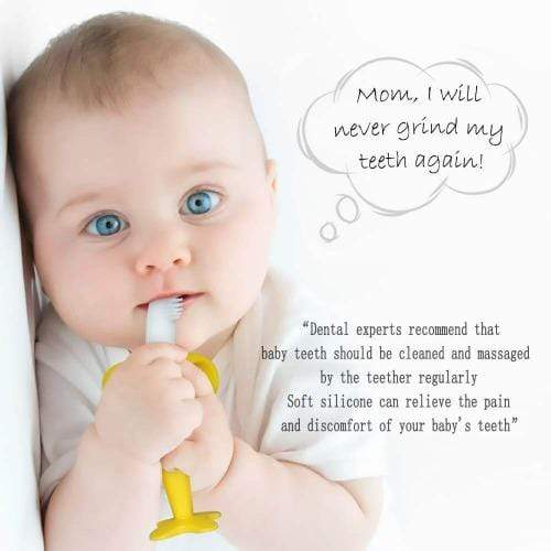 Jouets de dentition et brosse à dents en forme de banane pour bébé | Dentition sûre et ergonomique