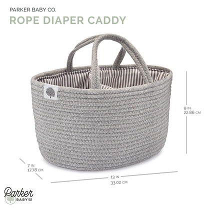 Panier à couches en corde – Organisateur de table à langer