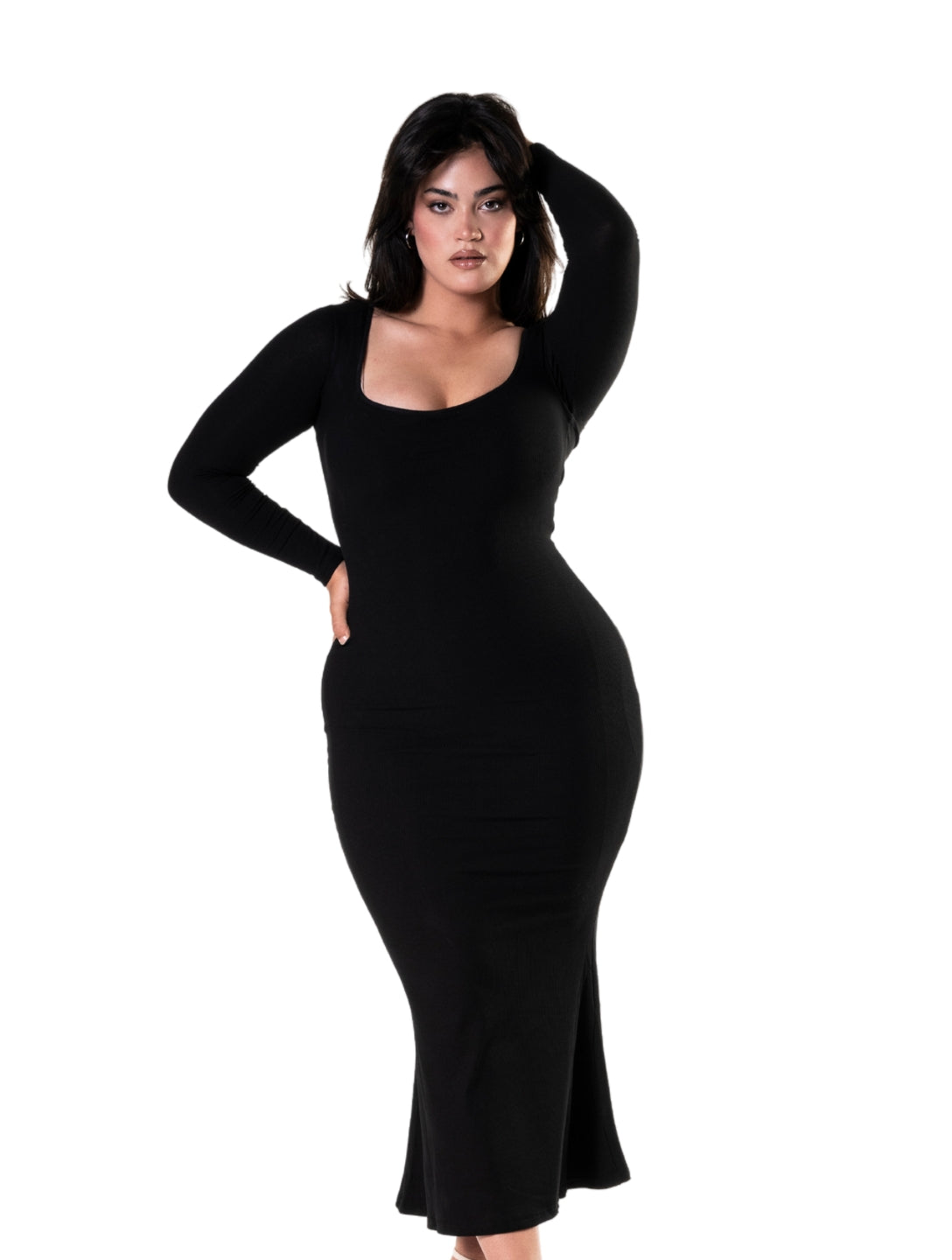 Robe à manches longues gainante