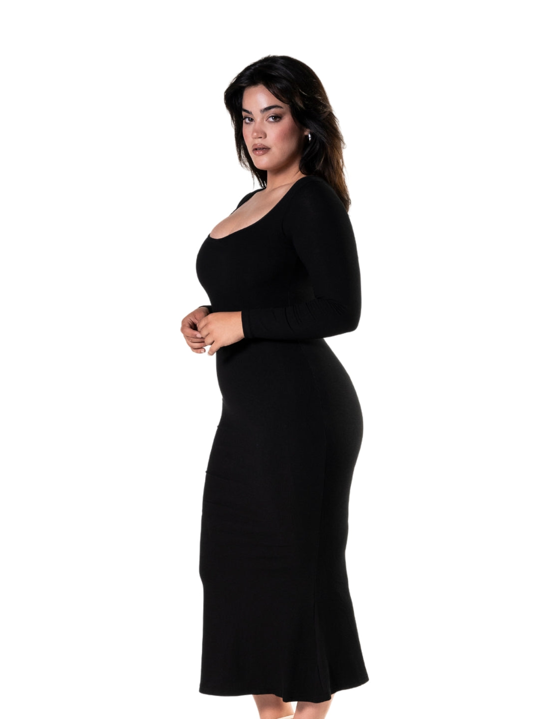 Robe à manches longues gainante