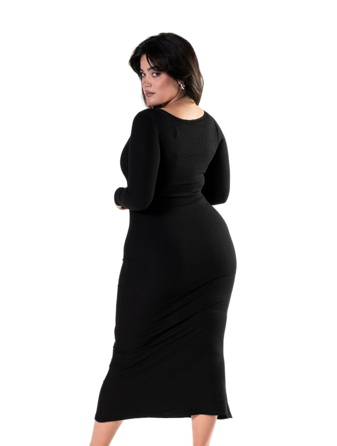 Robe à manches longues gainante