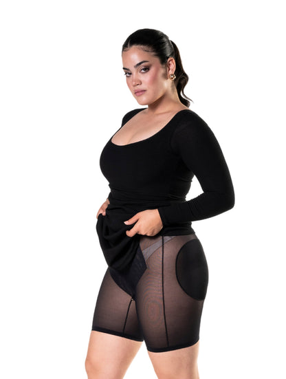 Robe à manches longues gainante