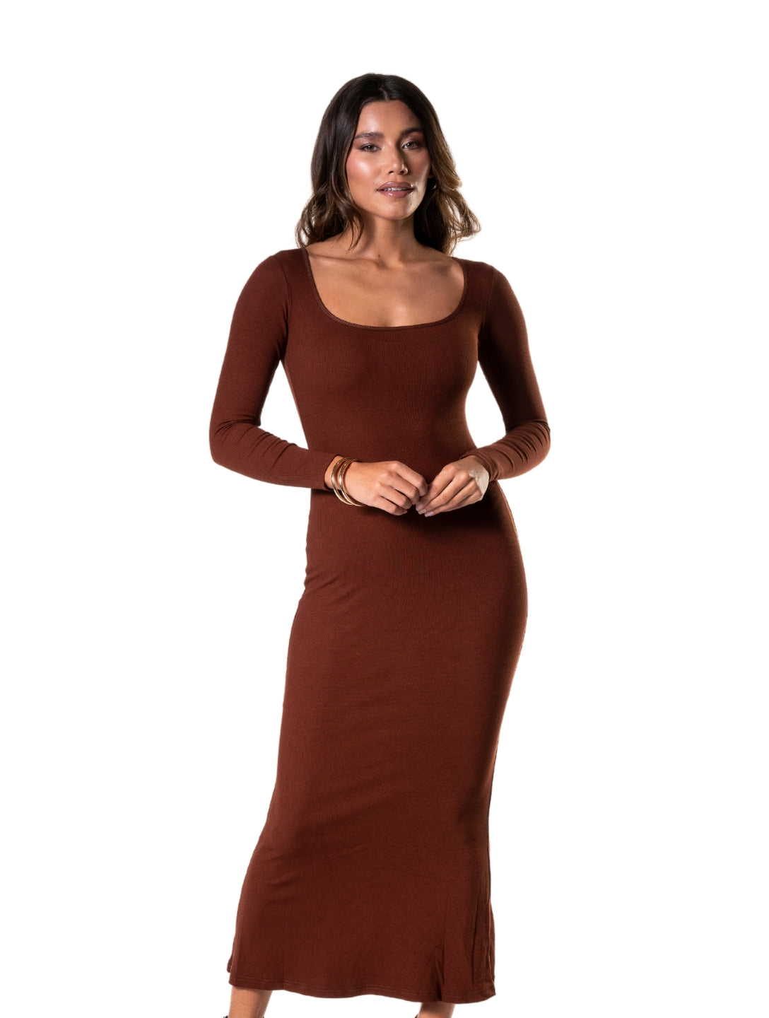 Robe à manches longues gainante