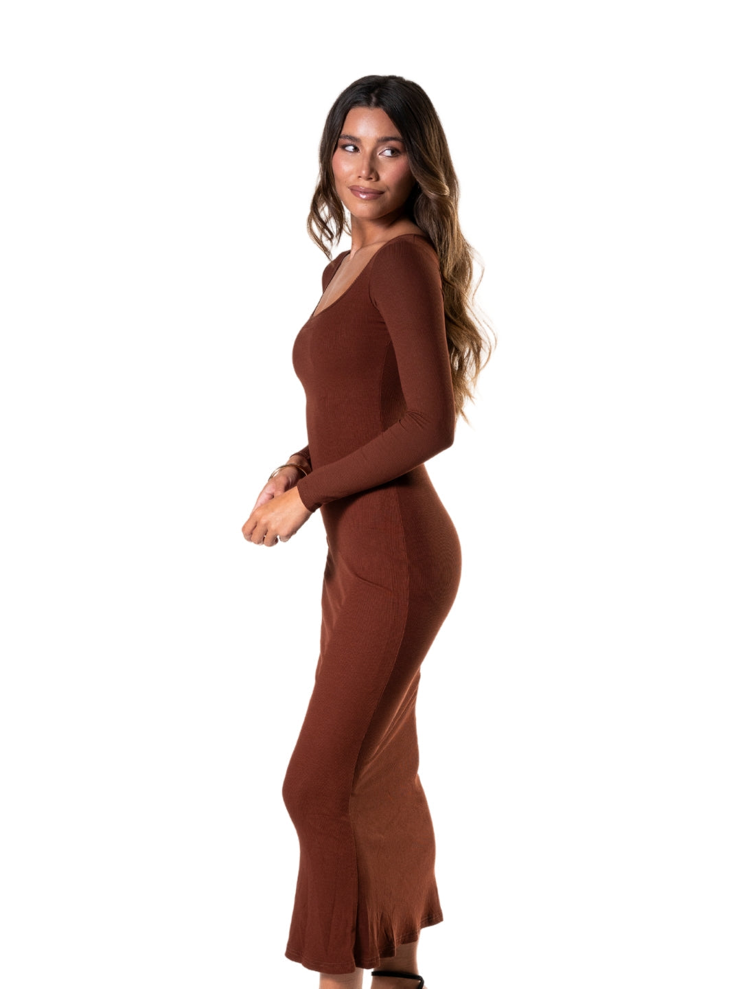 Robe à manches longues gainante