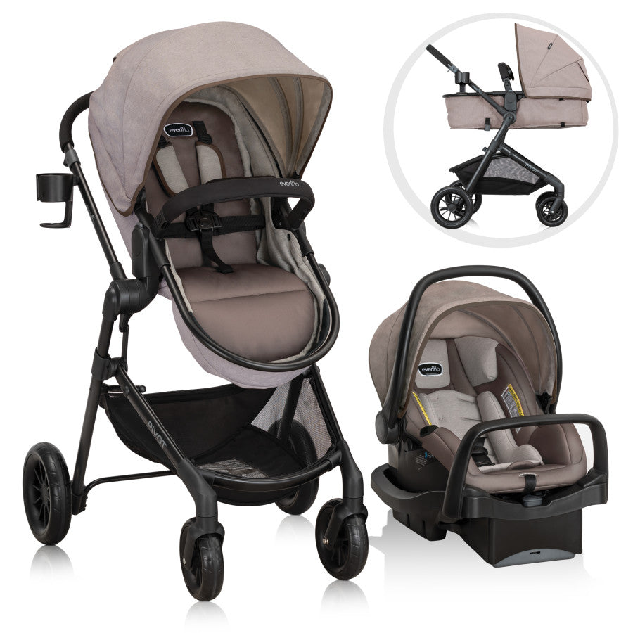 Système de voyage modulaire Pivot avec siège auto bébé LiteMax et barre anti-rebond