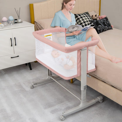 Berceau bébé 3-en-1, lit d'appoint pour nouveau-né, berceau pliable avec matelas, montage facile