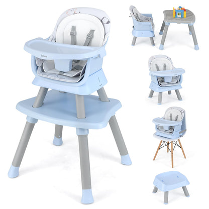 Chaise haute 8 en 1, chaise convertible pour bébé et tout-petit, rehausseur de repas, ensemble tabouret/table/chaise pour enfant