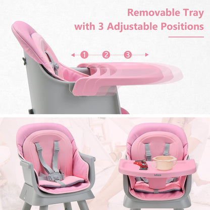 Chaise haute 8 en 1, chaise convertible pour bébé et tout-petit, rehausseur de repas, ensemble tabouret/table/chaise pour enfant