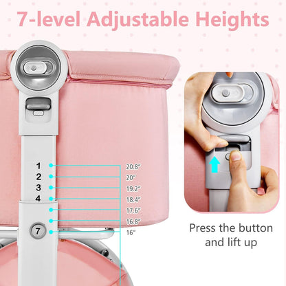 Berceau bébé 3 en 1 : lit d'appoint, berceau à bascule, pliable et portable, cododo sécurisé avec panier de rangement