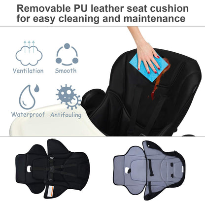 Chaise haute pliable pour bébés et tout-petits avec dossier, repose-pieds et hauteur d’assise réglables