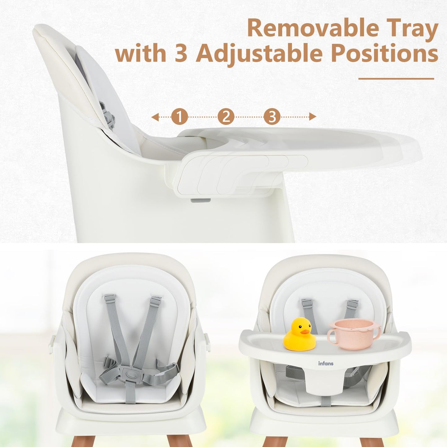 Chaise haute 8 en 1, chaise convertible pour bébé et tout-petit, rehausseur de repas, ensemble tabouret/table/chaise pour enfant
