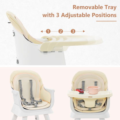 Chaise haute 8 en 1, chaise convertible pour bébé et tout-petit, rehausseur de repas, ensemble tabouret/table/chaise pour enfant