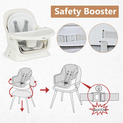 Chaise haute 8 en 1, chaise convertible pour bébé et tout-petit, rehausseur de repas, ensemble tabouret/table/chaise pour enfant