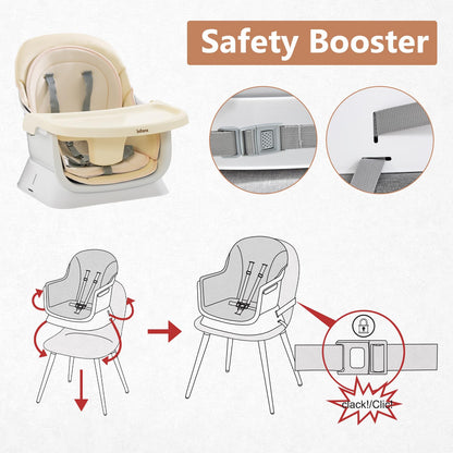 Chaise haute 8 en 1, chaise convertible pour bébé et tout-petit, rehausseur de repas, ensemble tabouret/table/chaise pour enfant