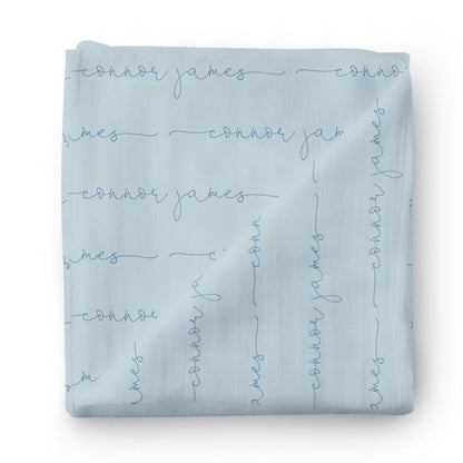 Couverture d’emmaillotage personnalisée avec prénom de bébé