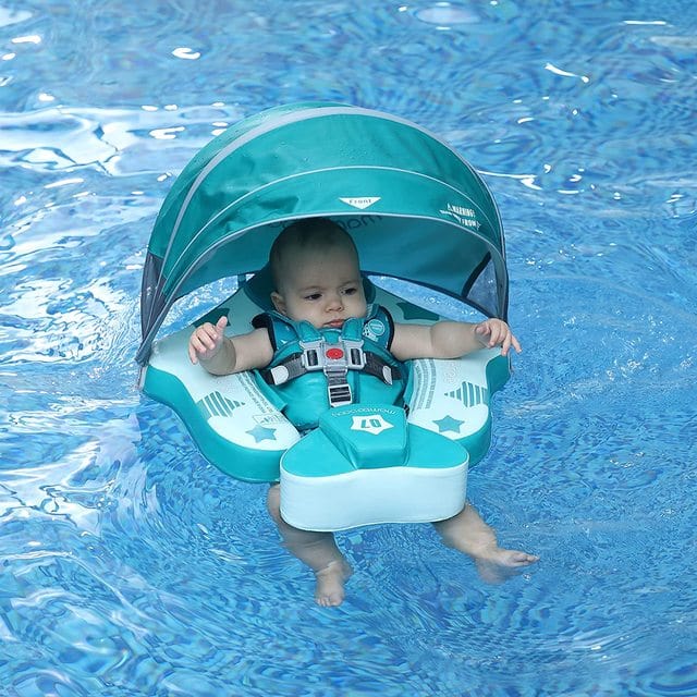 Mambobaby™ Bouée pour Bébé avec Parasol - Variante Avion