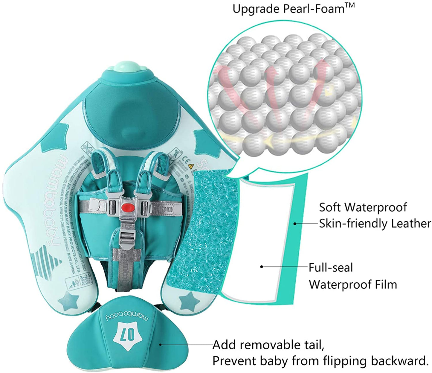 Mambobaby™ Bouée pour Bébé avec Parasol - Variante Avion