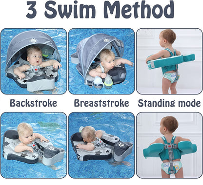 Mambobaby™ Bouée pour Bébé avec Parasol - Variante Avion