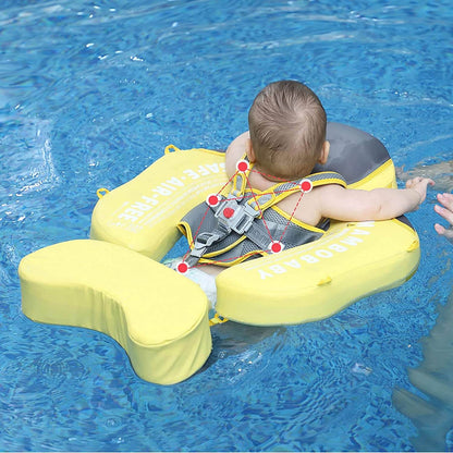 Flotteur Mambobaby pour nouveau-nés/tout-petits – Flotteur de natation avec canopée - Canard jaune