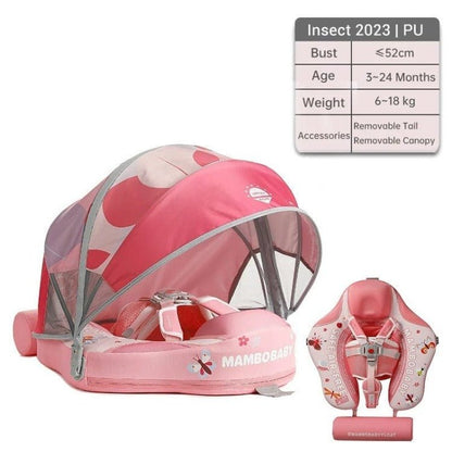 MamboBaby™ Bébé Flotteur de Piscine avec Parasol Solaire Âge 3-24 Mois
