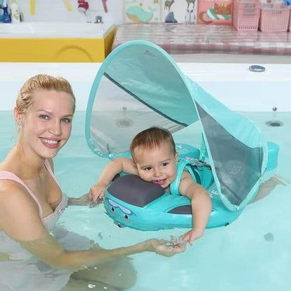 MamboBaby™ Bébé Flotteur de Piscine avec Parasol Solaire Âge 3-24 Mois