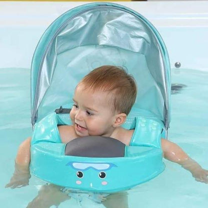 MamboBaby™ Bouée de Natation Taille pour Nourrisson/Tout-Petit avec Canopée – Pour 8 à 48 Mois