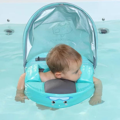 MamboBaby™ Bouée de Natation Taille pour Nourrisson/Tout-Petit avec Canopée – Pour 8 à 48 Mois
