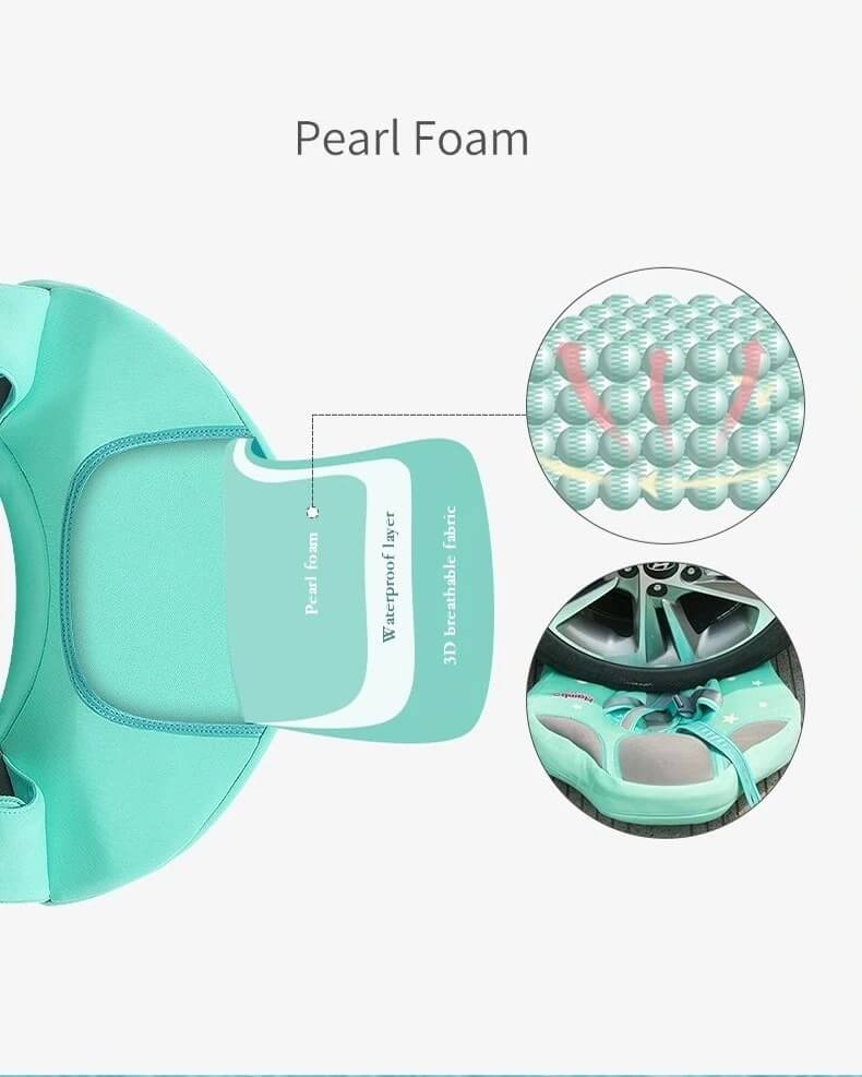 MamboBaby™ Bouée de Natation Taille pour Nourrisson/Tout-Petit avec Canopée – Pour 8 à 48 Mois