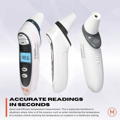 Thermomètre numérique frontal et auriculaire Mobi DualScan Prime