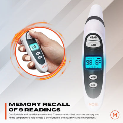 Thermomètre numérique frontal et auriculaire Mobi DualScan Prime