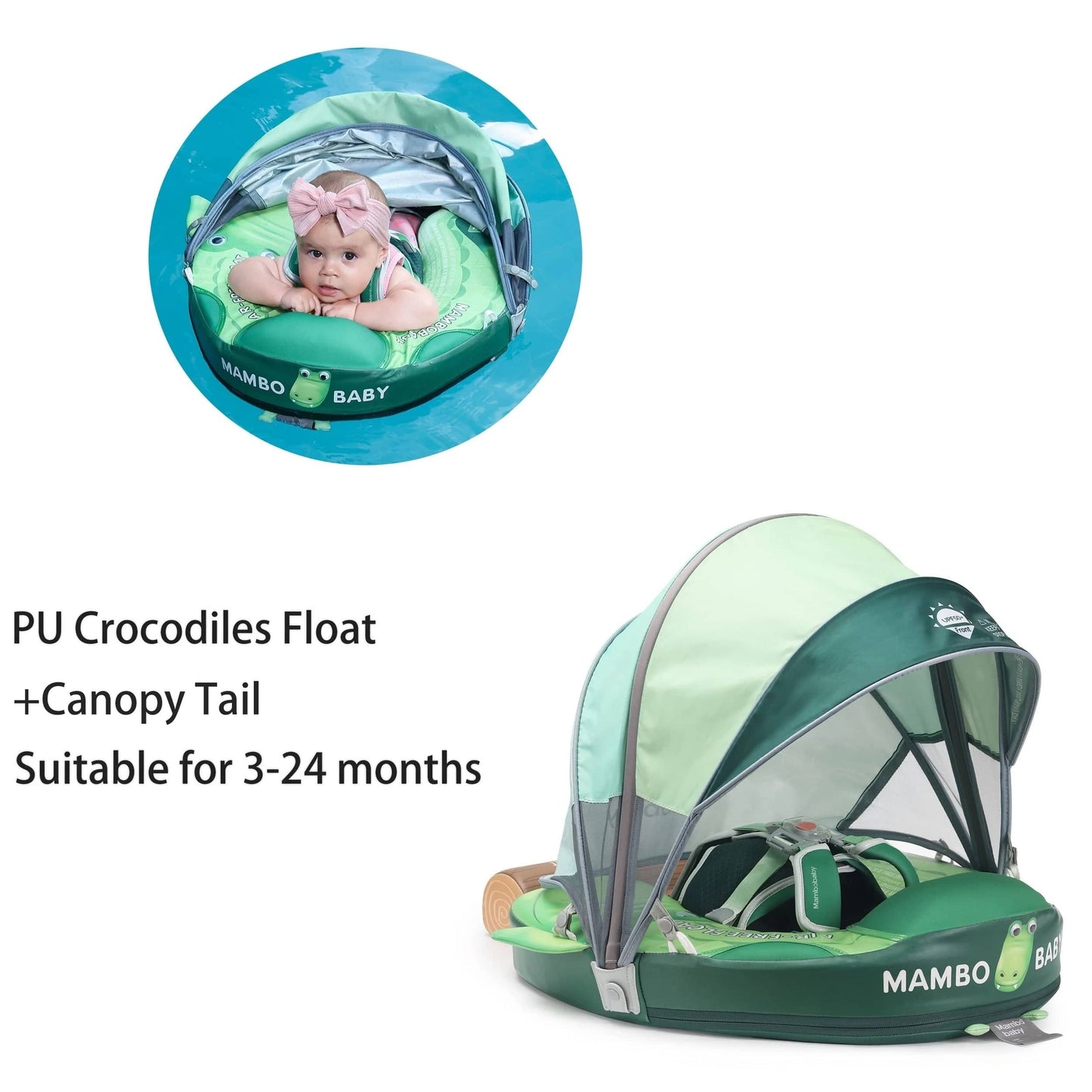 Nouveau flotteur non gonflable Kiddloo avec canopée pour nourrisson