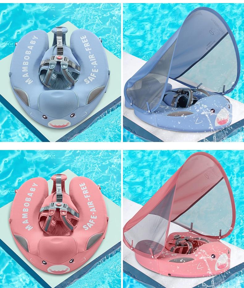 Flotteur de natation pour bébé premium avec auvent UPF 50+