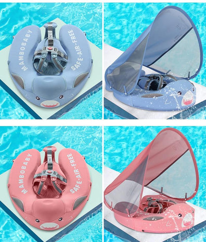 Flotteur de natation pour bébé premium avec auvent UPF 50+