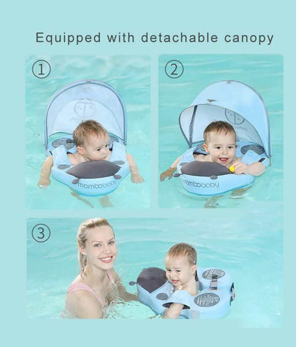 Flotteur de natation pour nourrisson/tout-petit à épaule avec pare-soleil pour 8-36 mois
