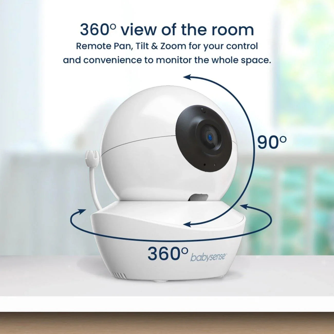 Moniteur vidéo pour bébé V43 - 2 caméras, sans Wi-Fi, écran partagé, veilleuse intégrée
